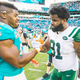 Miami Dolphins defensive end Cameron Wake and New York Jets defensive end Sheldon Richardson shake hands. (Photo: New York Jets)